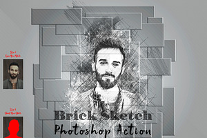 Brick Sketch Photoshop Action