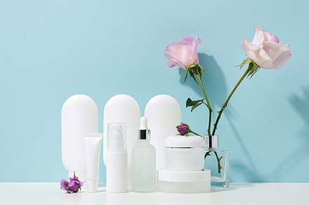 empty white plastic tubes and jars for cosmetics. Packaging for, a Beauty & Fashion Photo by ndanko