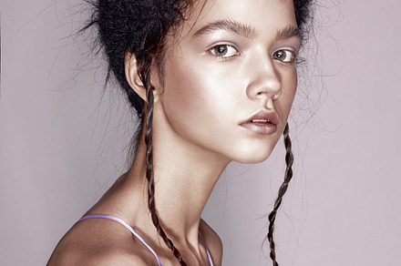 Portrait fashion brunette woman containing model, fashion, and glamour, a Beauty & Fashion Photo by Serovphoto