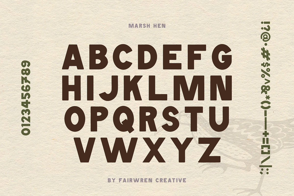 Marsh Hen Fonts, a Sans Serif Font by Fairwren Creative (Photo 2 of 7)
