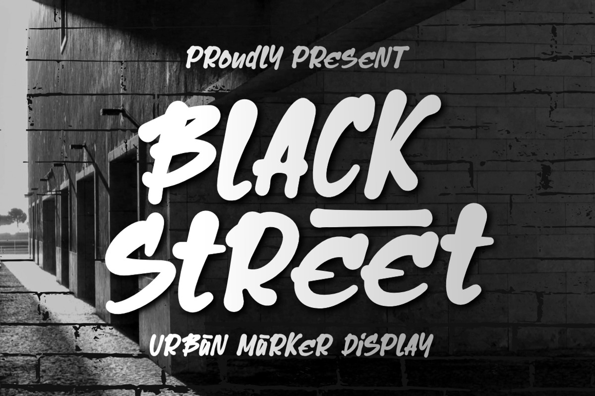 Black Street - Urban Marker Font, a Handwritten Font by Bayuktx (Photo 1 of 10)