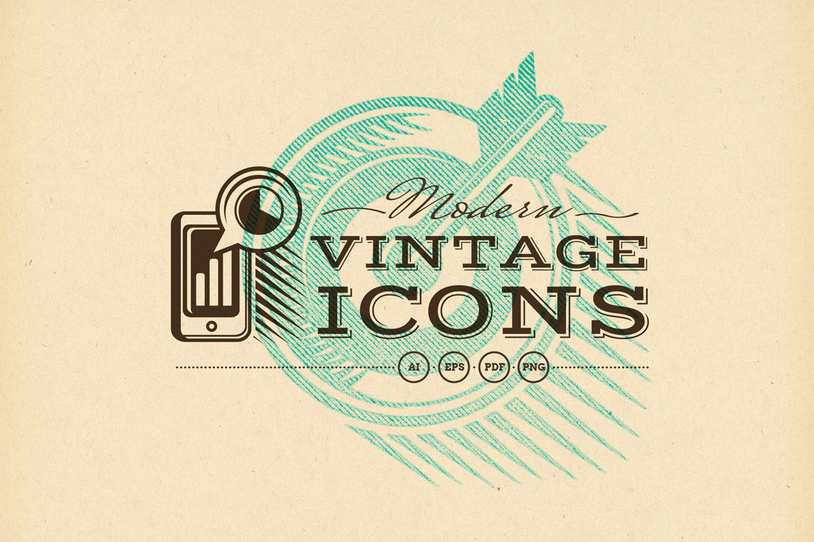 Vintage Icons by Conceptcafe  Creative Market