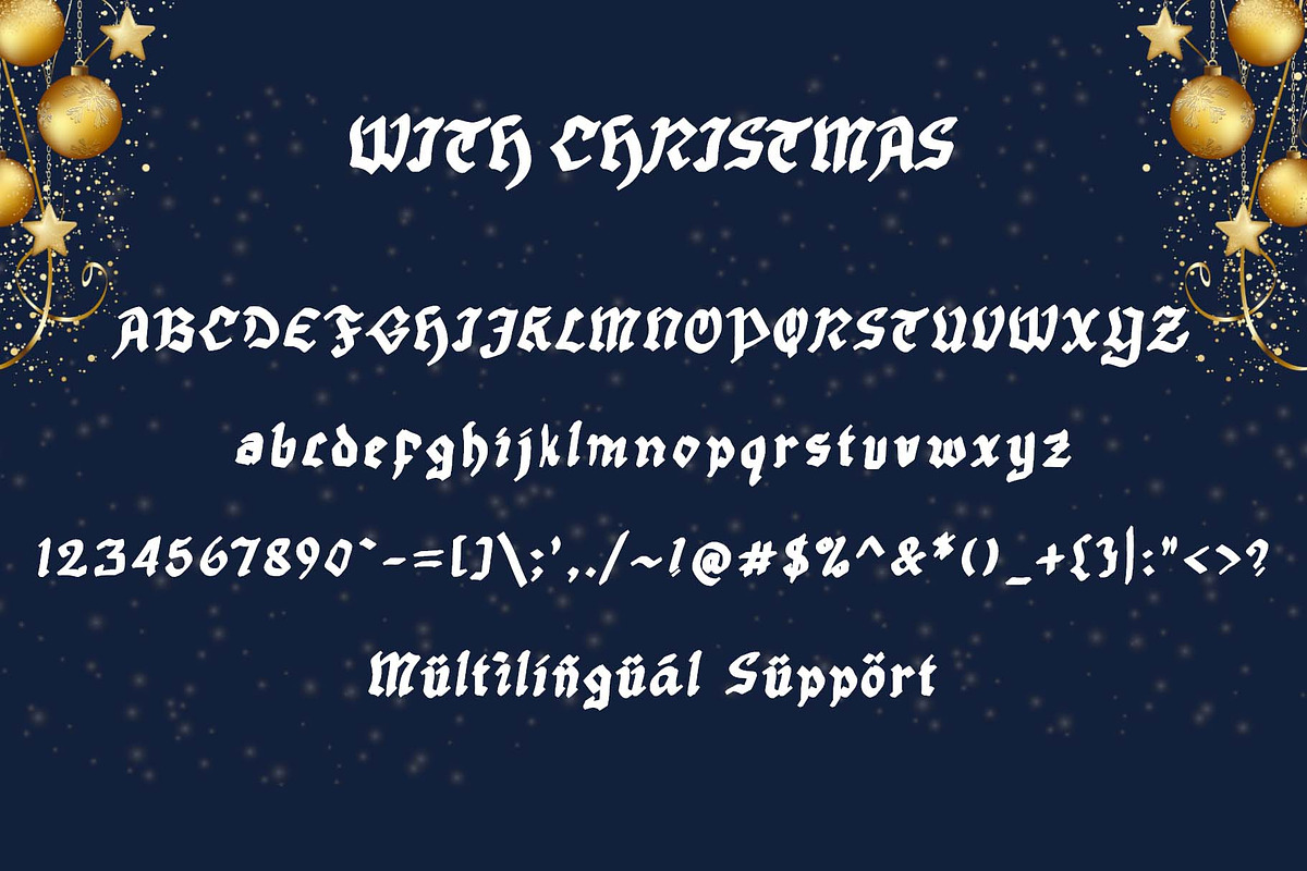 With Christmas, a Blackletter Font by Yoga Letter (Photo 5 of 5)