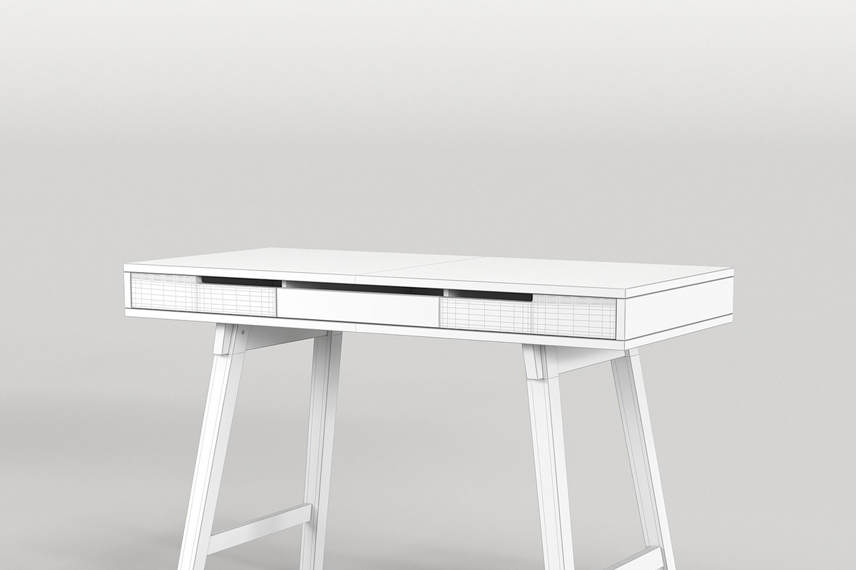 Scandinavian Desk 03, a Furniture 3D Model by maxtracing2 (Photo 3 of 11)