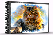 Watercolor Painting Psd Template, a Layer Style Add-On by one-touch (Thumbnail 2 of 5)