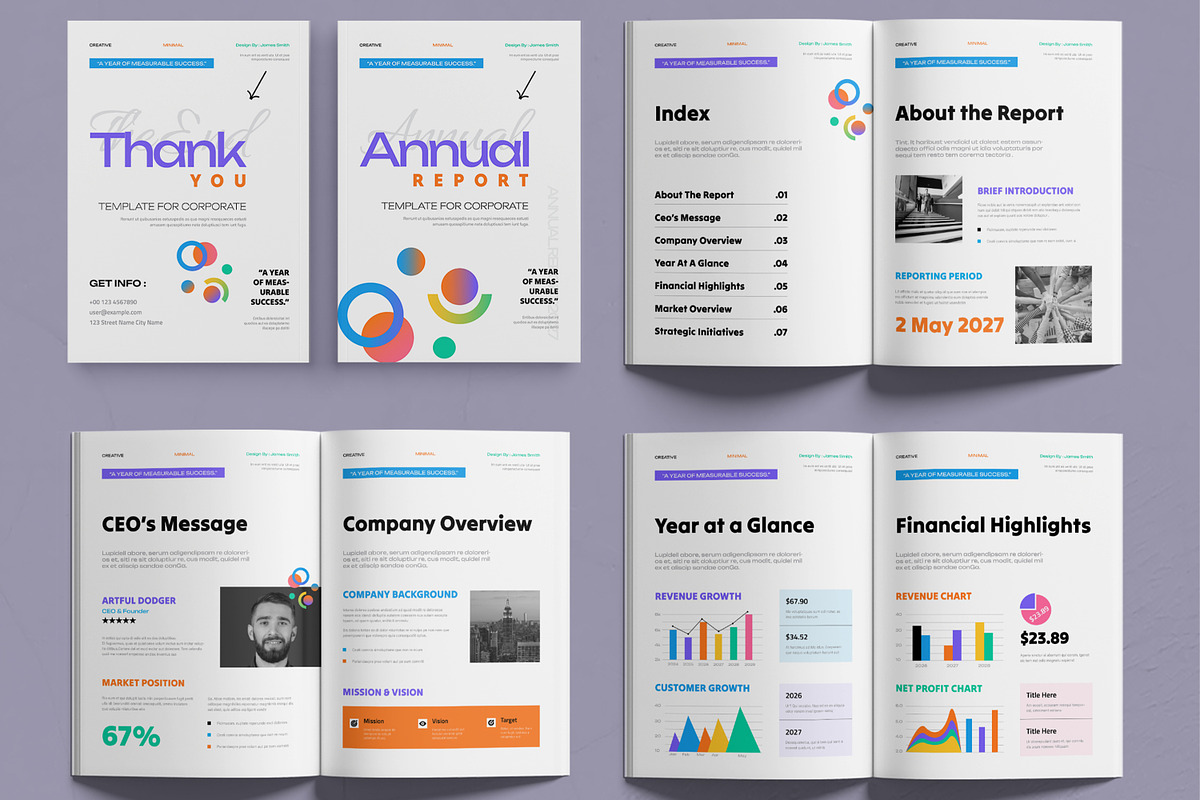 Corporate Annual Financial Report, a Brochure Template by MightyDesign (Photo 2 of 6)
