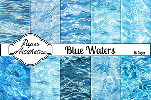 Water Pattern Texture Digital Paper
