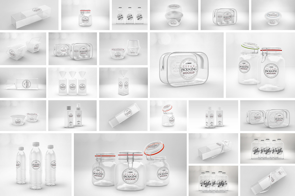 BUNDLE: Clear Packaging Mockups, a Cups & Container Mockup by INCDesign (Photo 8 of 11)