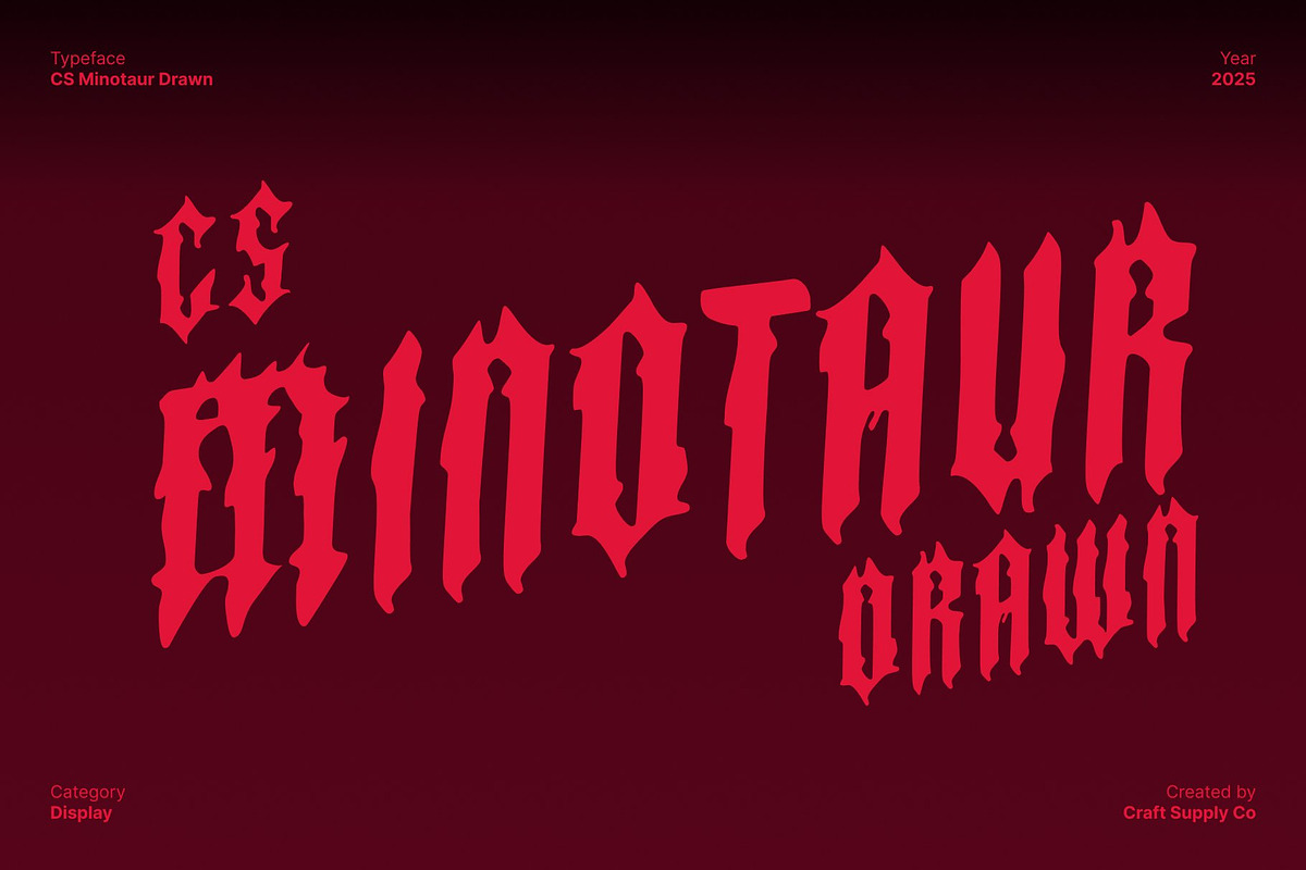 CS Minotaur Drawn, a Blackletter Font by Craft Supply Co. (Photo 1 of 8)