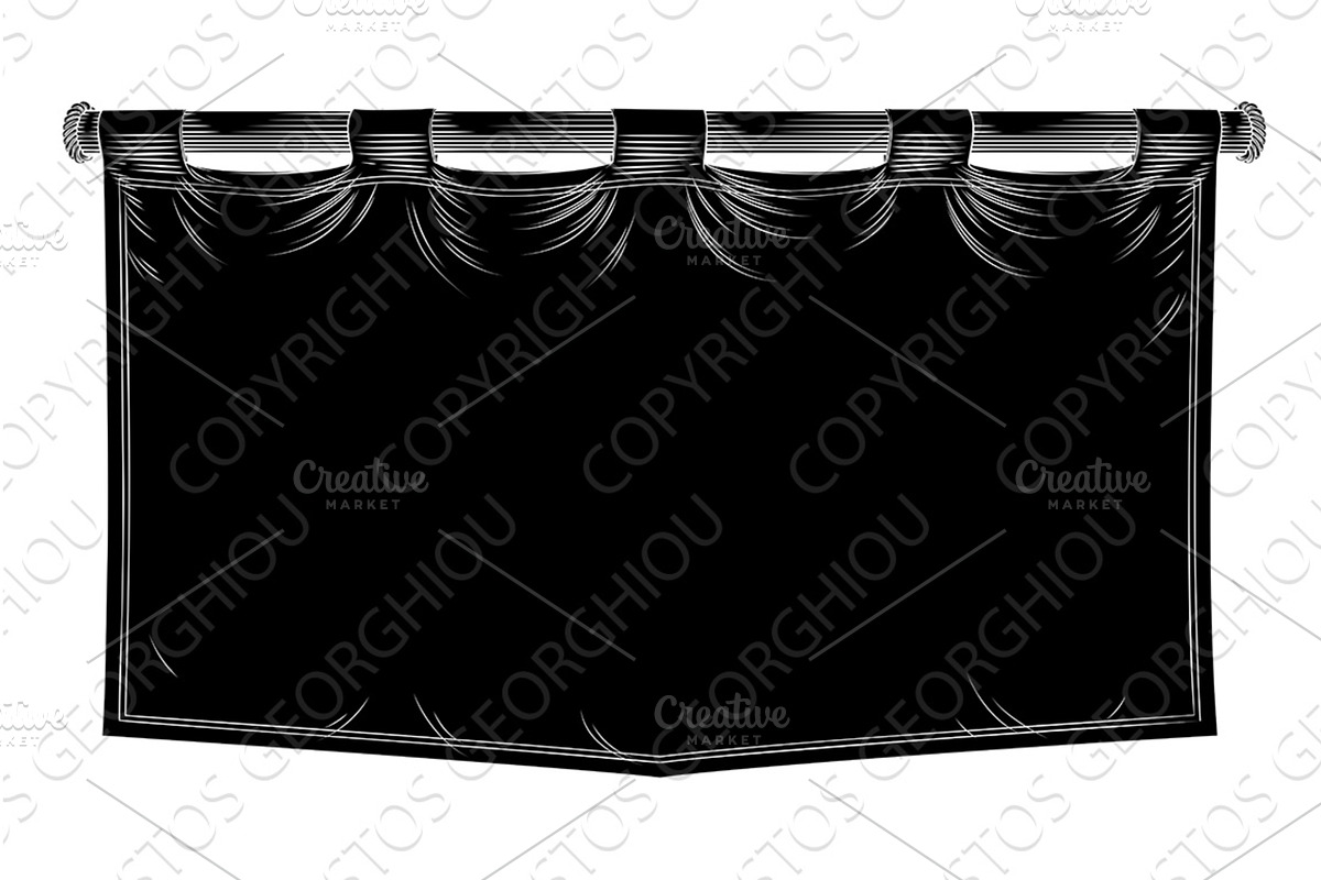 Medieval Vintage Draped Royal Banner, a Texture Illustration by Christos Georghiou