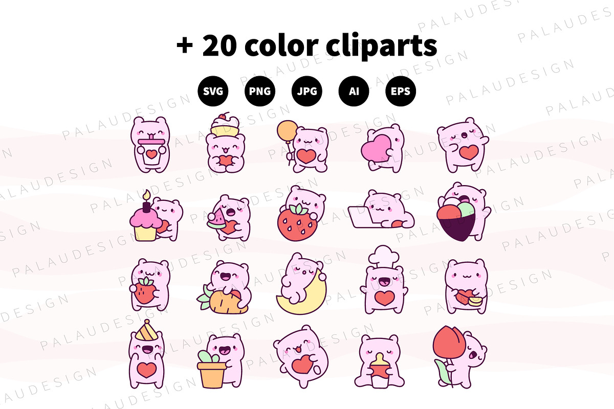 Bear Love Characters, an Animal Illustration by Palau (Photo 8 of 10)