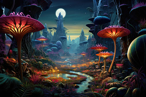 Fantasy landscape with fantasy alien, a Photo by Iftikhar Alam