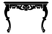 Ornamental Console Table Silhouette, an Object Graphic by hafijul (Thumbnail 3 of 4)