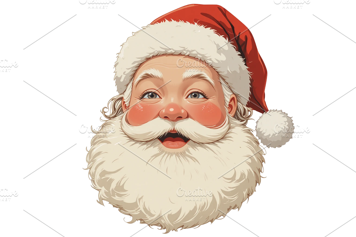 charming vintage Christmas clipart, a Seasonal Illustration by Creative design (Photo 2 of 7)