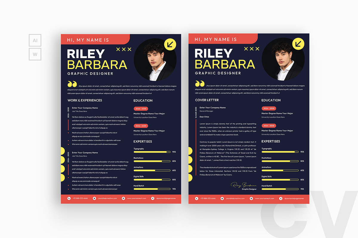 Mono Resume, a Resume Template by iDoodle Studio (Photo 1 of 4)