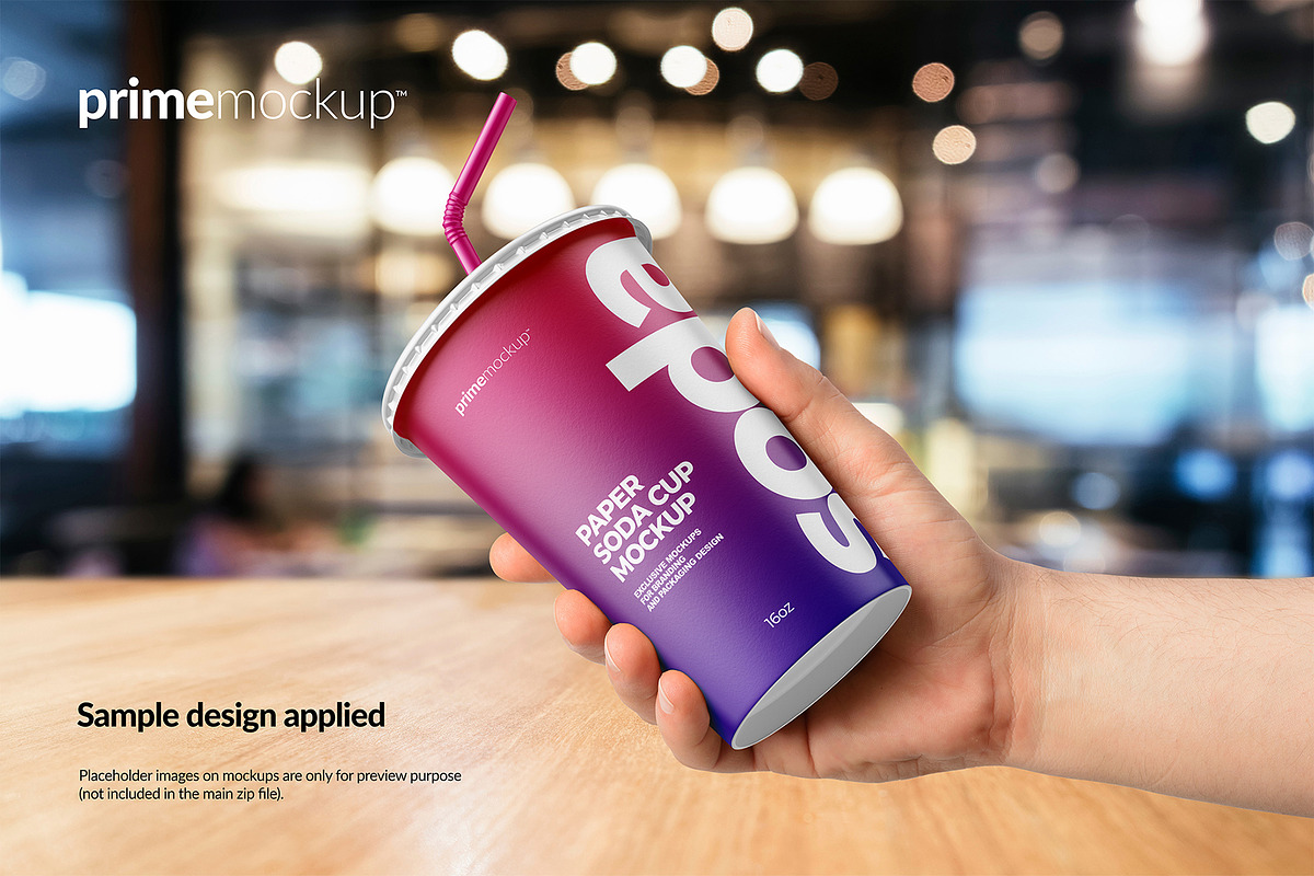 Paper Soda Cup Mockup Bundle, a Cups & Container Mockup by PrimeMockup (Photo 9 of 11)