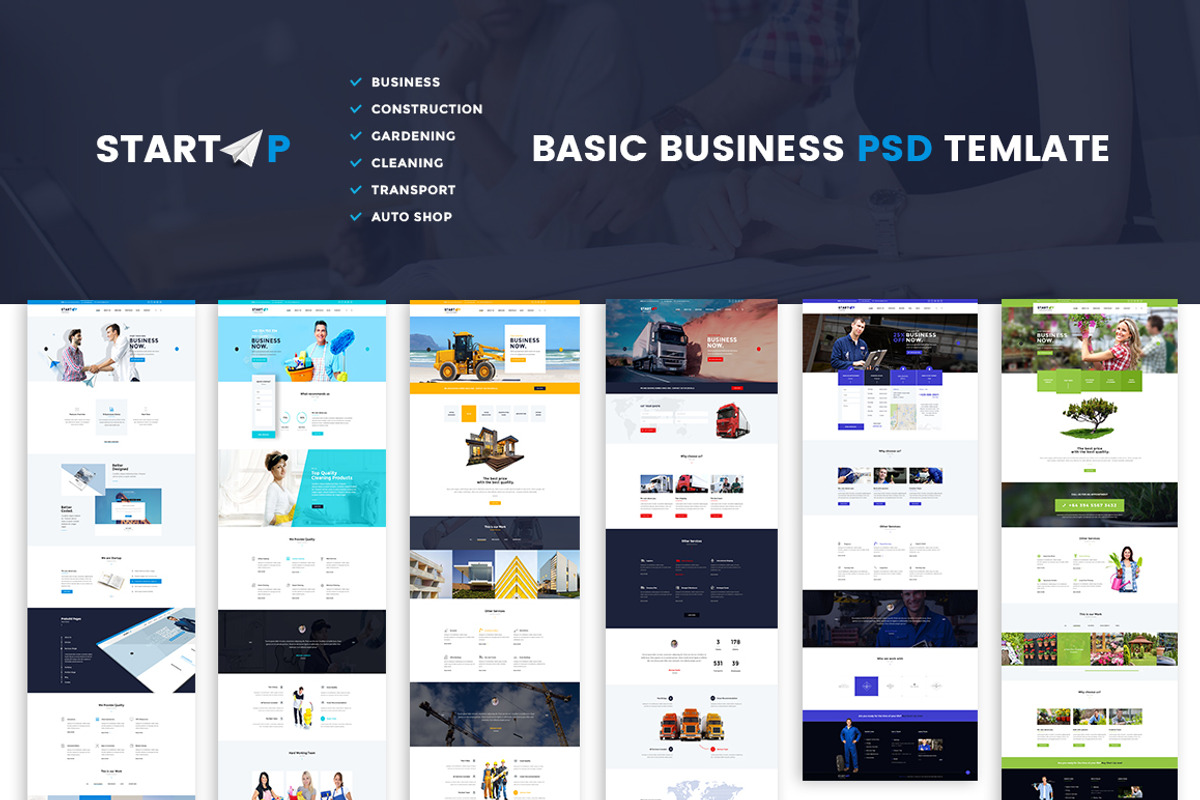Startup | Basic Business PSD Website, a Websites & App Template by Milo Studio (Photo 1 of 13)