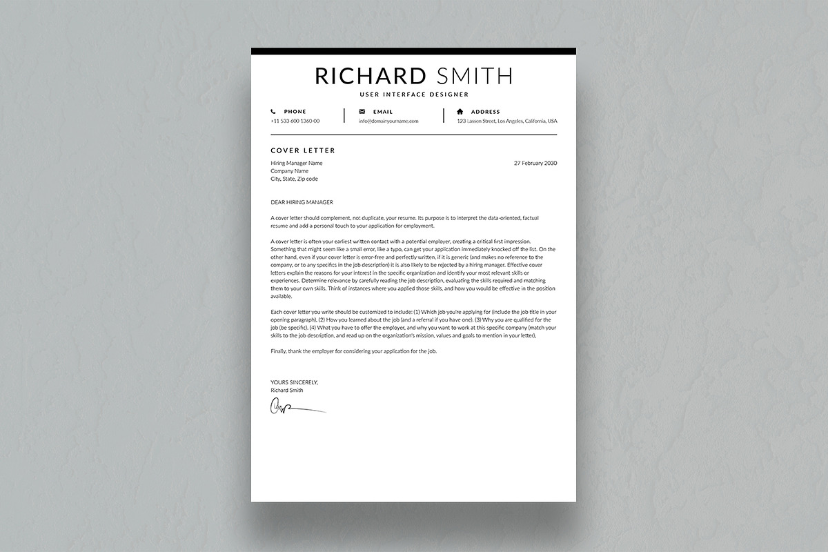 Resume Template, a Resume Template by DesignDevisers (Photo 3 of 10)