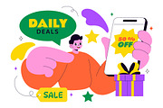 10 Daily Deals of The Day, a Person Illustration by denayunebgt (Thumbnail 4 of 4)