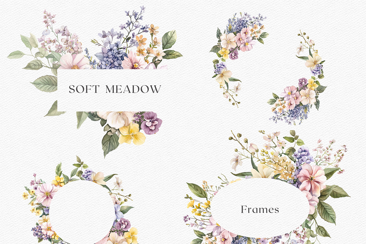 Wildflower Soft Floral Bouquet, a Decorative Illustration by ThaismotaCreativeCo (Photo 7 of 12)