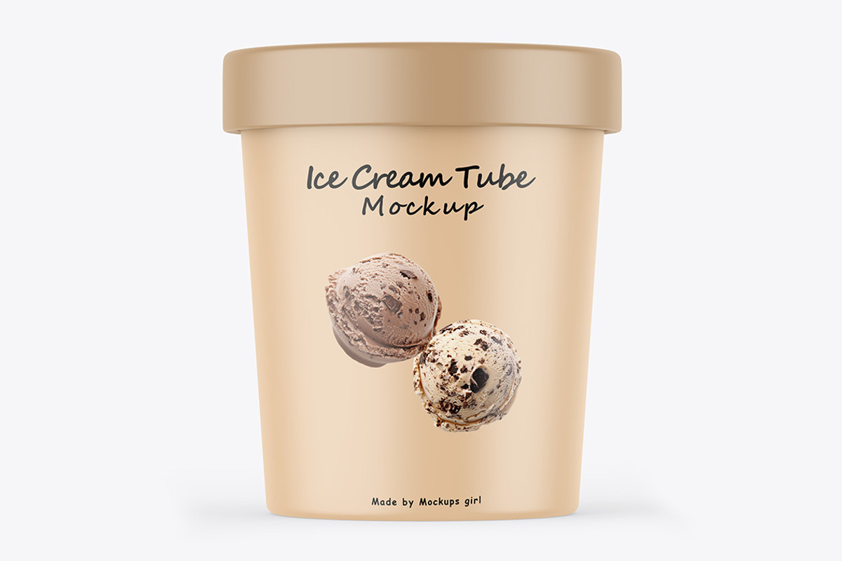 Ice cream tube Packaging Mockup set, a Cups & Container Mockup by Mockups Girl (Photo 2 of 5)