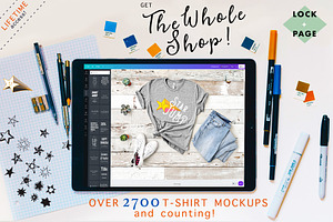 Whole Shop T-Shirt Mockup Bundle