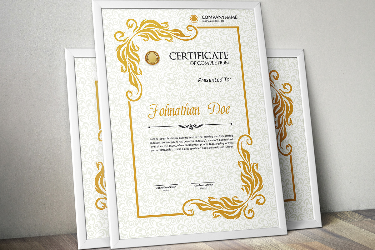 Certificate Word | PSD | AI, a Stationery Template by Curve Design (Photo 2 of 3)