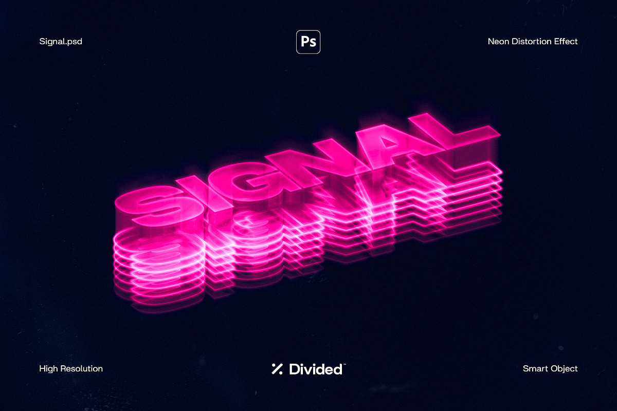 Signal Neon Distortion Effect, a Graphic by Divided.co (Photo 1 of 4)