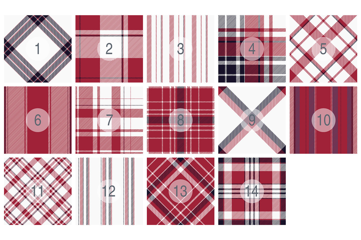 #79 Red & White Textile Design, a Pattern Graphic by Plaid4You (Photo 2 of 9)