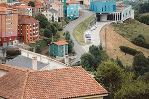 Asturias Hillside Town Road, an Architecture Photo by SkyNext