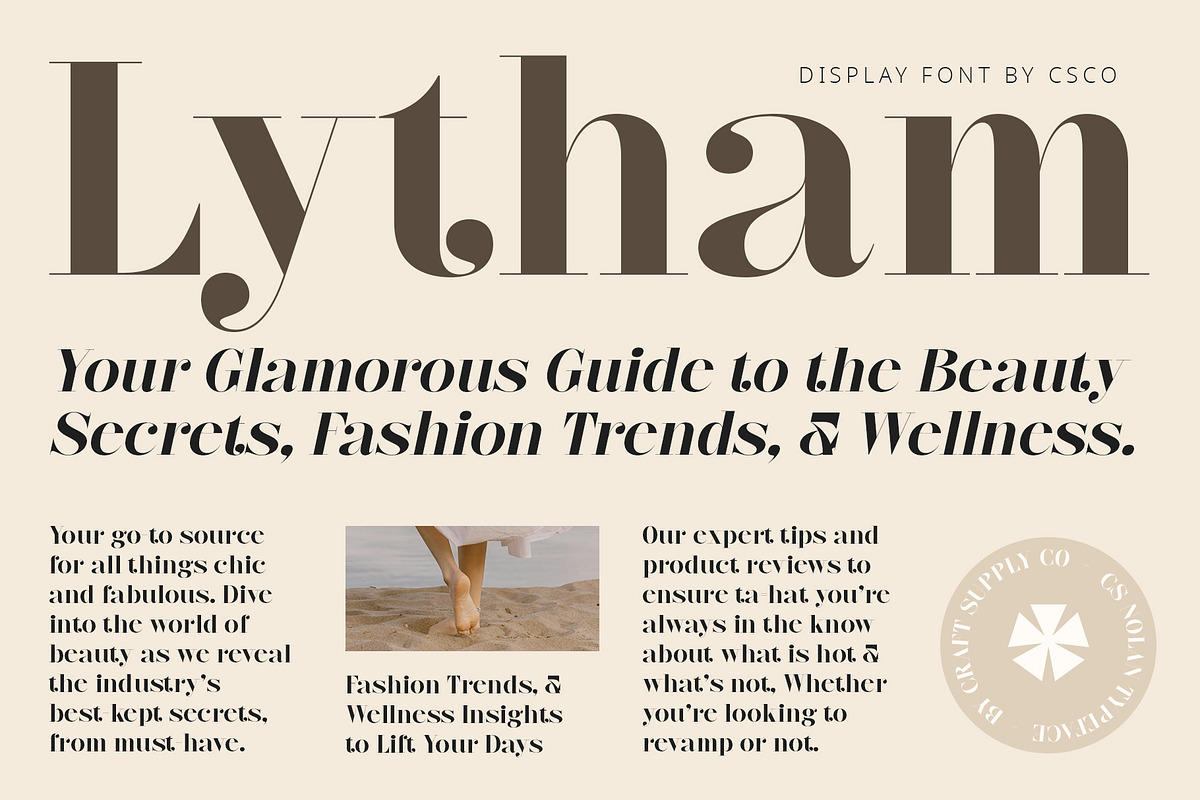 CS Nolan – Classic Font, a Serif Font by Craft Supply Co. (Photo 2 of 8)