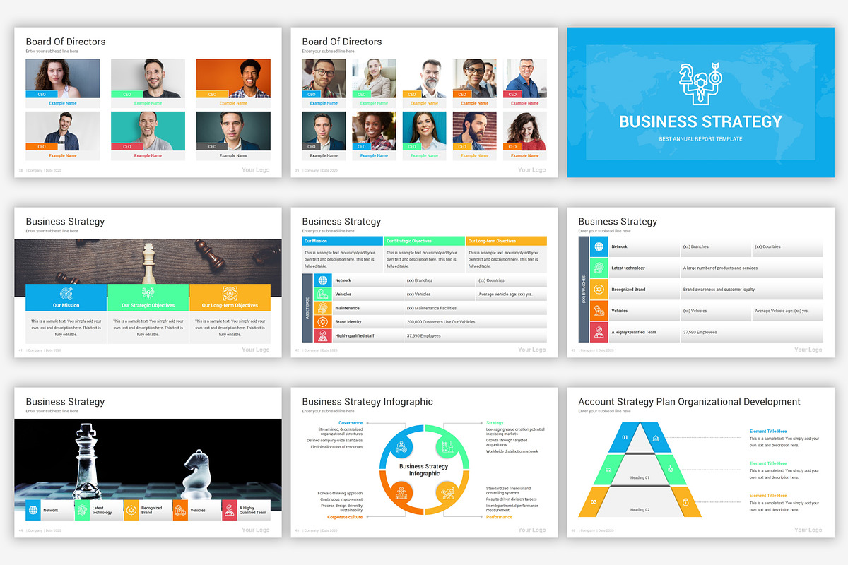 Annual Report Google Slides Template, a Presentation Template by SlideOne (Photo 8 of 34)
