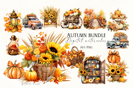 Autumn Clipart Bundle