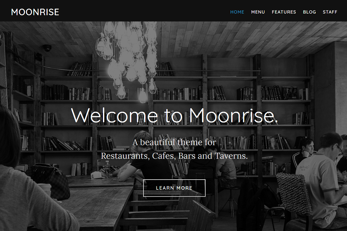 Moonrise Restaurant WordPress Theme, a WordPress Template by Organized Themes (Photo 1 of 5)