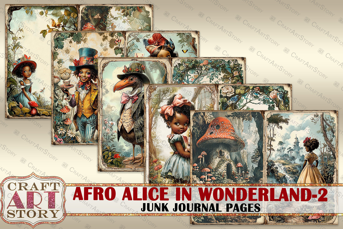 Afro Alice in Wonderland-2, an Object Illustration by CraftArtStory (Photo 3 of 5)