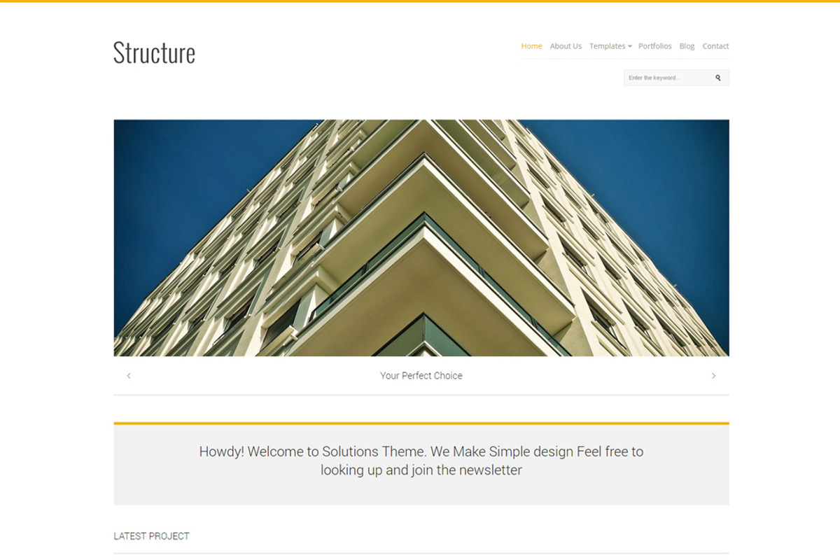Structure - Business WordPress Theme, a WordPress Template by Klasik Themes (Photo 1 of 3)