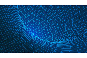 Futuristic AI neural network tunnel, an Illustration by Liudmyla Matviiets