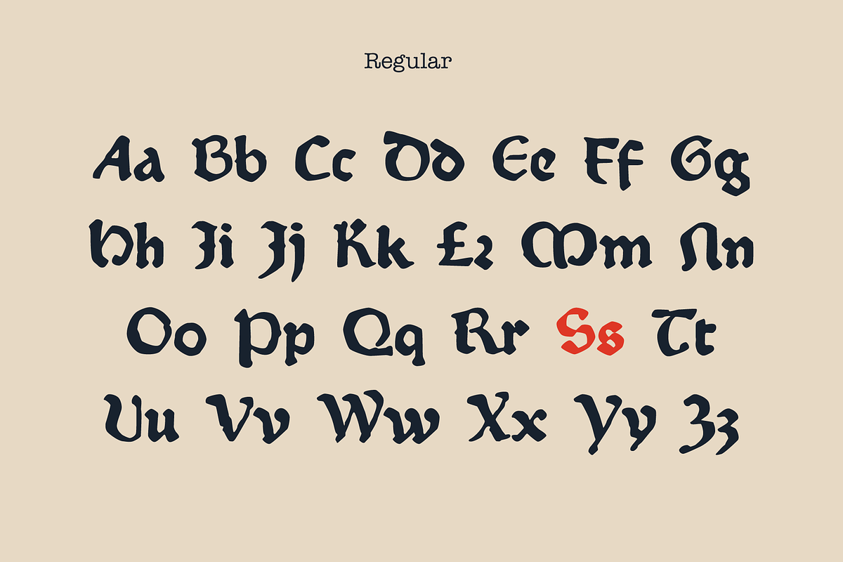 Medieval Grammar blackletter font, a Blackletter Font by kaer_shop (Photo 7 of 13)