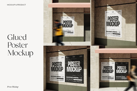 Glued Poster Mockup, a Product Mockup by Momogi