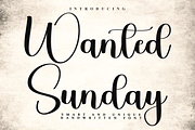 Wanted Sunday, a Handwritten Font by FreshTypeINK (Thumbnail 1 of 8)
