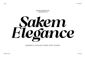 Sakem Elegance Serif Family (20 Font