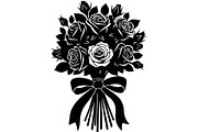 Wedding Flower Bouquet Silhouette, an Object Graphic by Creativeshirt (Thumbnail 11 of 20)