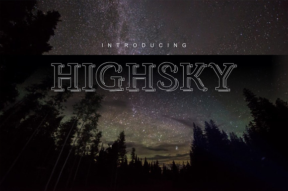 High sky font preview 3