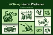 Vintage Soccer Illustration Set, a Sport Illustration by Prosymbols (Thumbnail 1 of 10)
