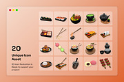 Japanese Culinary 3D Icon Pack, a Food Illustration by twinstd (Thumbnail 6 of 6)
