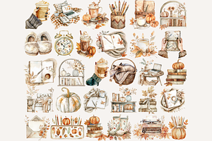 Autumn Cozy Planner Clipart