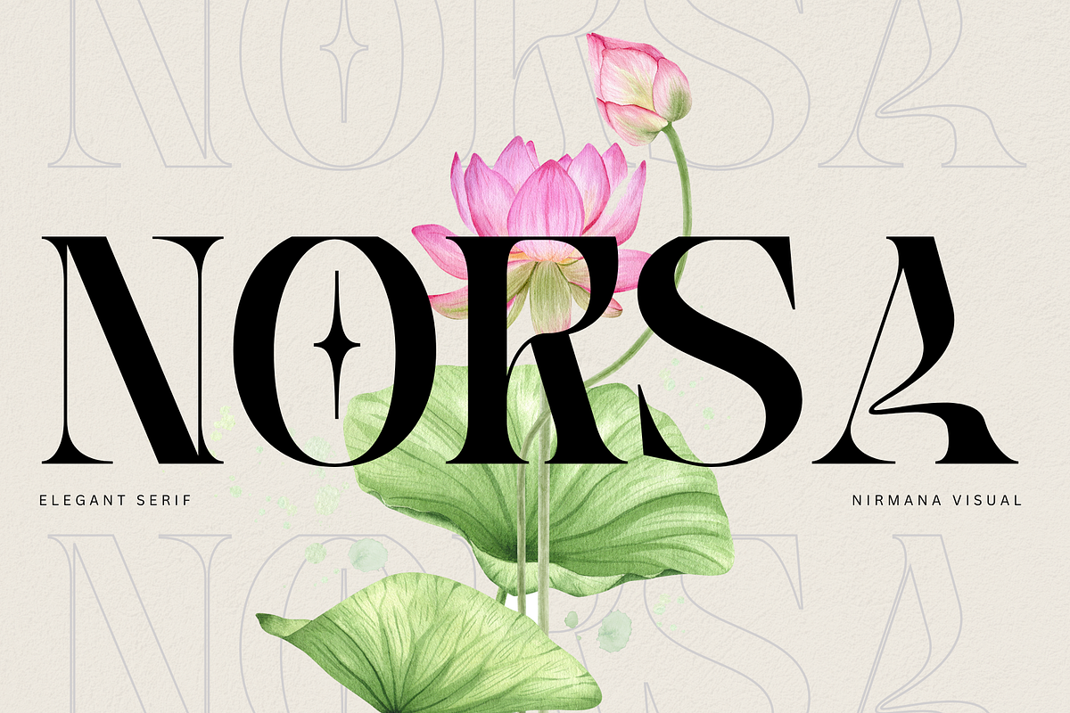Fashion Norsa - Modern Branding Logo, a Serif Font by Nirmana Visual (Photo 1 of 10)