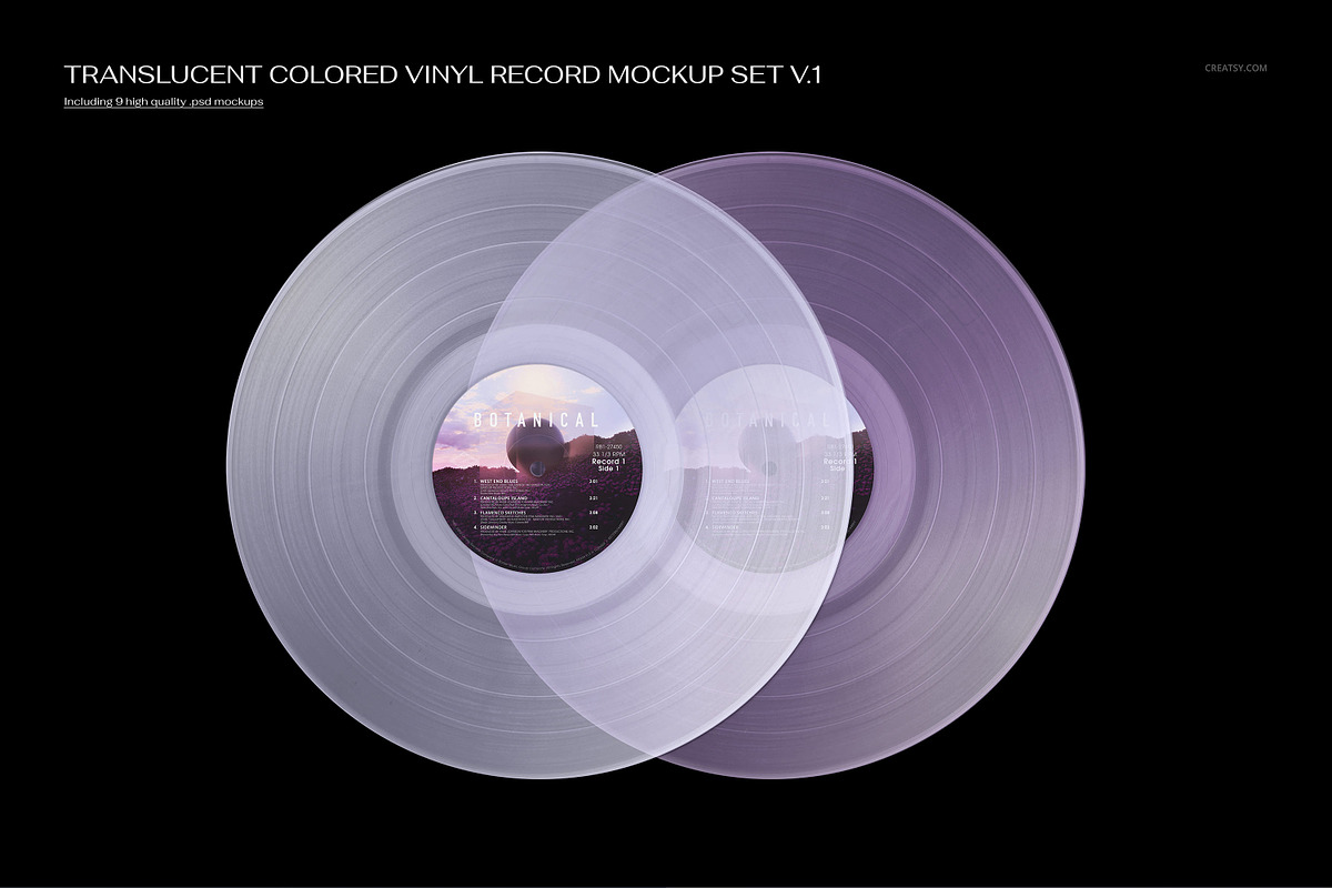 Vinyl Record Mockup Bundle, a Merchandise Mockup by creatsy5 (Photo 18 of 28)