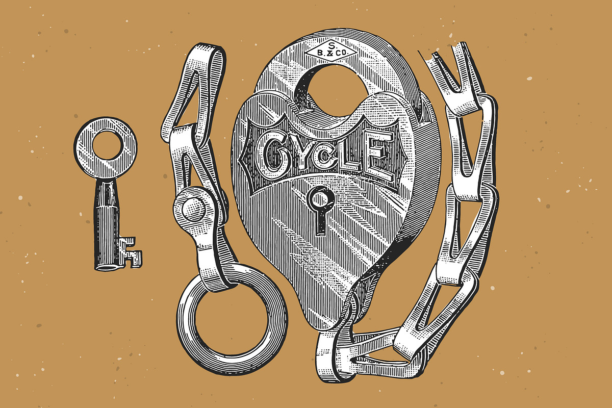 Bicycles - Vintage Illustration Set, an Illustration by Graphic Goods (Photo 10 of 10)