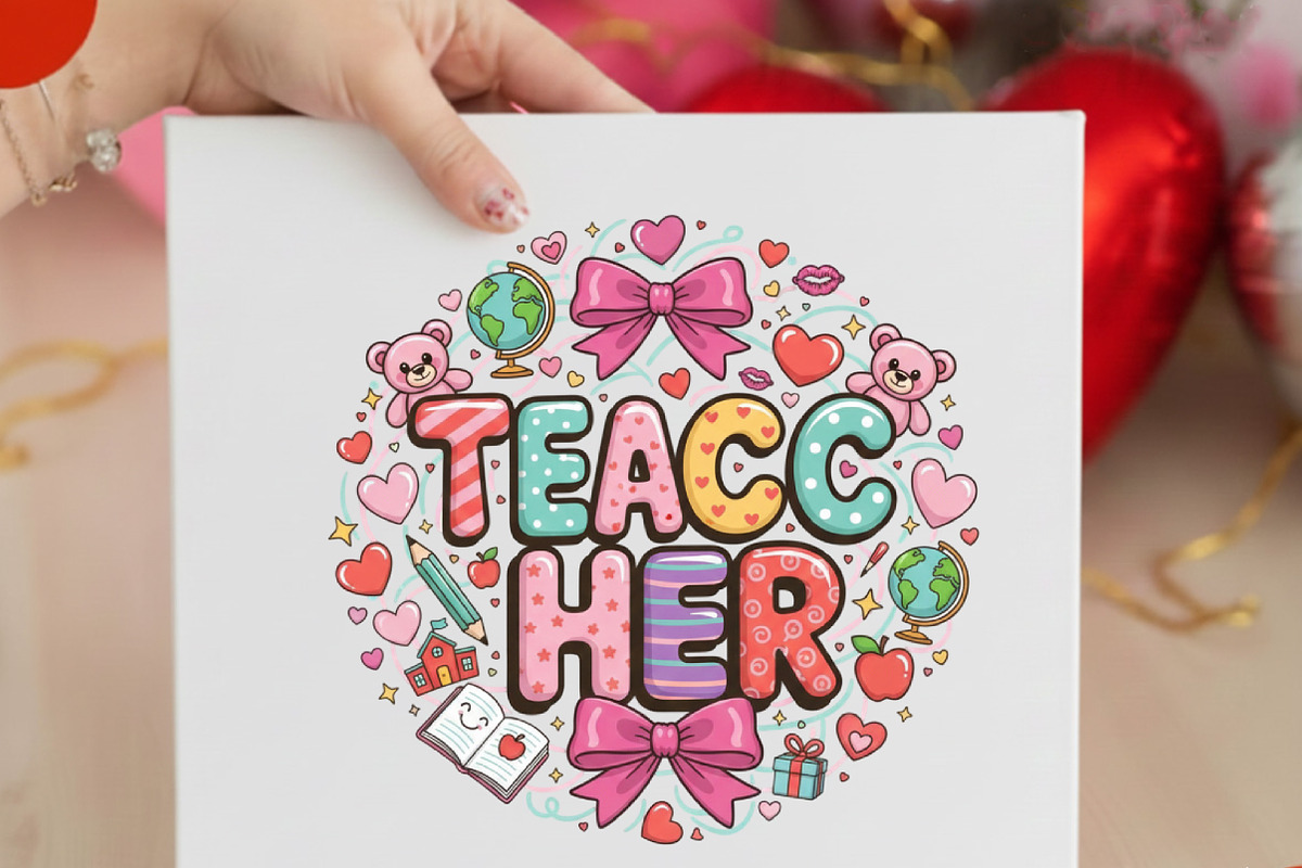 Preppy Teacher Valentine Png, Coquet, an Illustration by Designking (Photo 1 of 6)